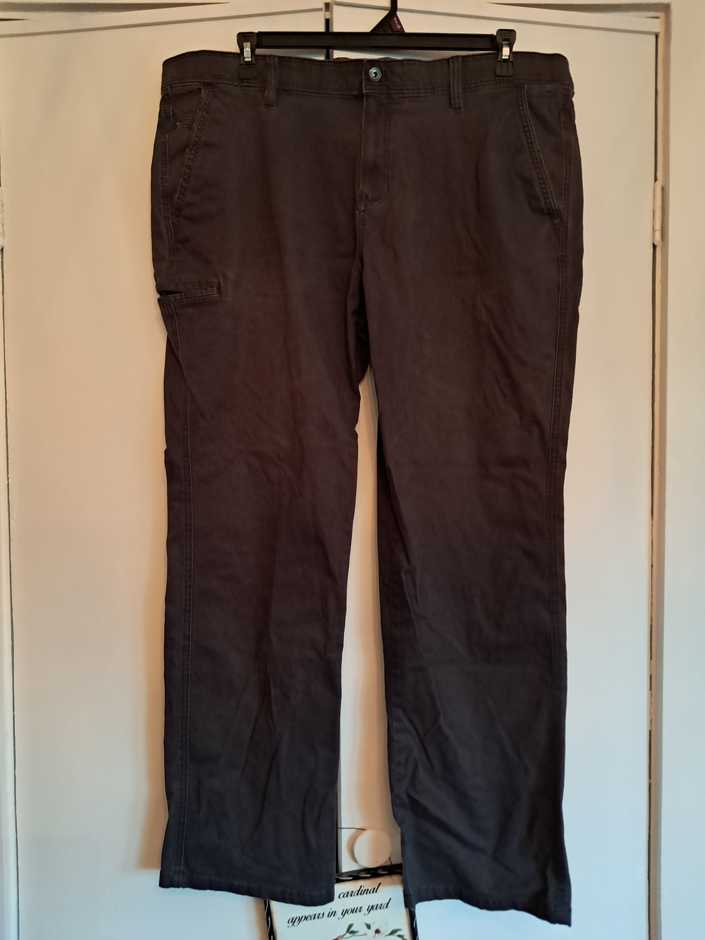 Weatherproof Men's Casual Straight-Leg Pants in Grey